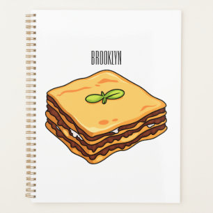 Lasagna Cartoon Illustration Planer
