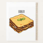 Lasagna Cartoon Illustration Planer (Rückseite)
