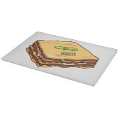 Lasagna Cartoon Illustration Schneidebrett (Ecke)