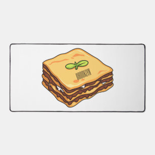 Lasagna Cartoon Illustration Schreibtischunterlage