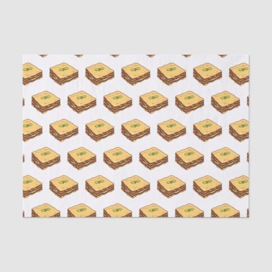Lasagna Cartoon Illustration Seidenpapier (Vorderseite)