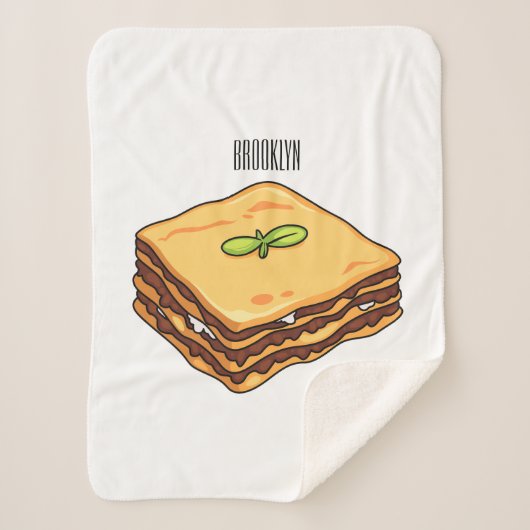 Lasagna Cartoon Illustration Sherpadecke (Vorderseite)