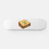 Lasagna Cartoon Illustration Skateboard (Horizontal)