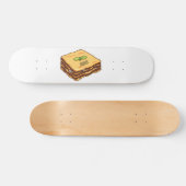 Lasagna Cartoon Illustration Skateboard (Horizontal)