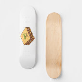 Lasagna Cartoon Illustration Skateboard (Vorderseite)