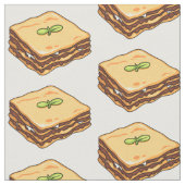 Lasagna Cartoon Illustration Stoff (Nahaufnahme)