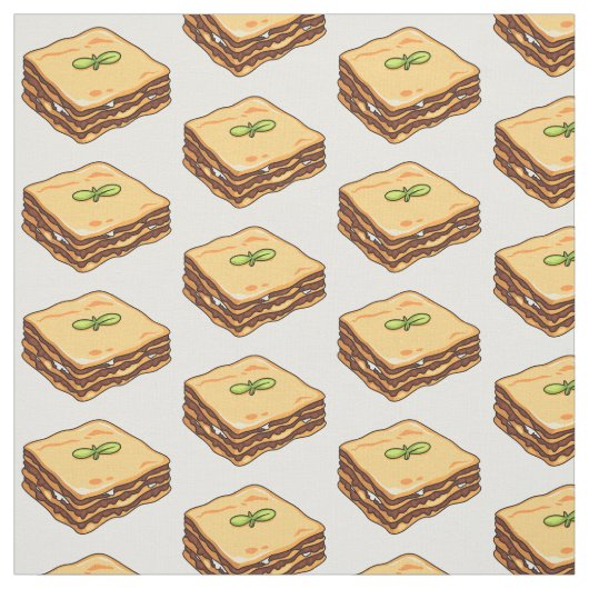 Lasagna Cartoon Illustration Stoff (Muster)