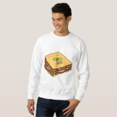 Lasagna Cartoon Illustration Sweatshirt (Vorne ganz)
