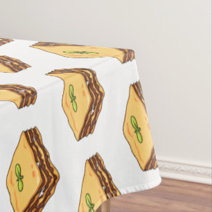 Lasagna Cartoon Illustration Tischdecke