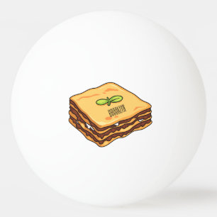 Lasagna Cartoon Illustration Tischtennisball