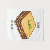 Lasagna Cartoon Illustration Wandteppich (Vorderseite (Horizontal))
