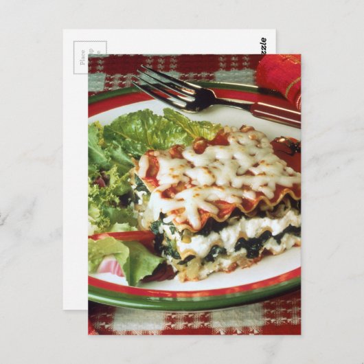 Lasagna Dinner Postkarte (Vorne/Hinten)