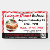 Lasagna Dinner red Fundraiser Banner (Horizontal)