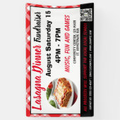 Lasagna Dinner red Fundraiser Banner (Vertikal)