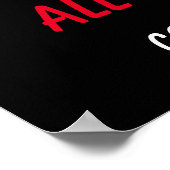 Lasagna Dinner red Fundraiser Banner Poster (Ecke)