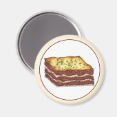 Lasagna Lasagna Italienische Küche Magnet (Vorderseite/Rückseite)