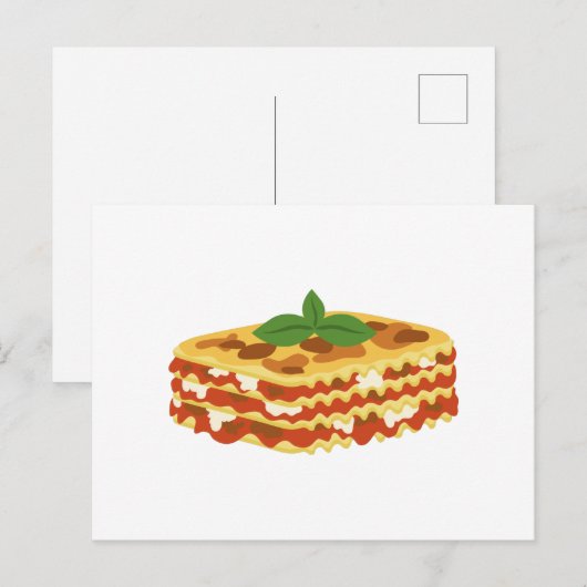 Lasagna Postkarte (Vorne/Hinten)