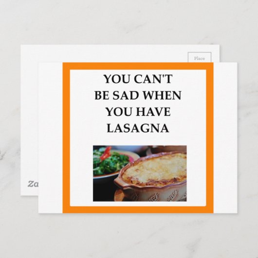 LASAGNA POSTKARTE (Vorne/Hinten)