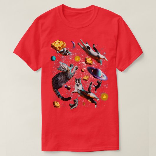 Lasagna Space Cat T-Shirt (Design vorne)