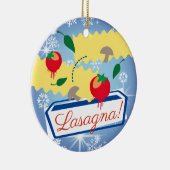 Lasagna Weihnachtsbaumschmuck Keramik Ornament (Rechts)