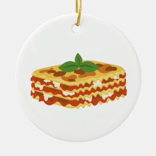Lasagne Keramik Ornament