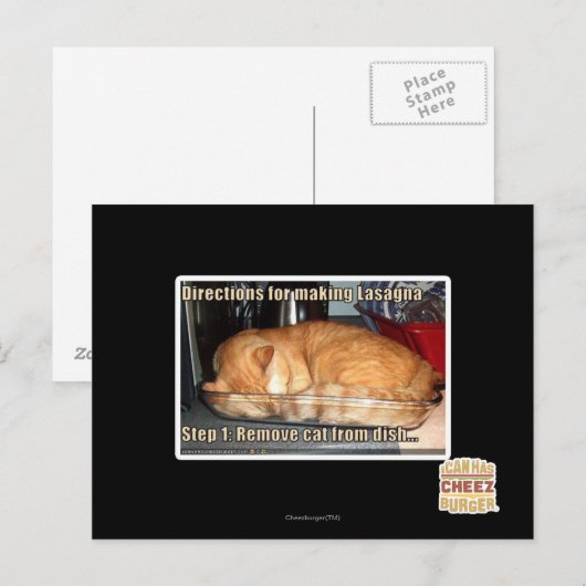 Lasagne Postkarte (Vorne/Hinten)