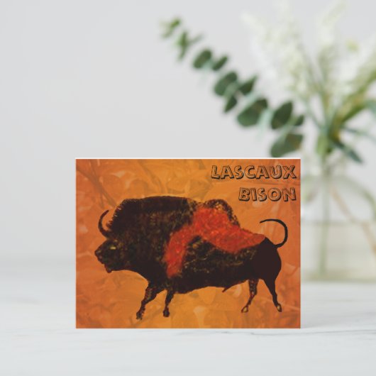 Lascaux Bison Postkarte (Stehend Vorderseite)