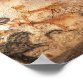 Lascaux Bulls Buffalo Cave Painting Poster (Ecke)