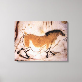 Lascaux Dun Horse - prähistorische Tafel auf Leinw Leinwanddruck