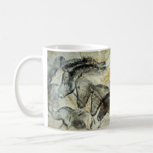 Lascaux Höhlen-Malerei der Pferdekaffee-Tasse Kaffeetasse (Links)