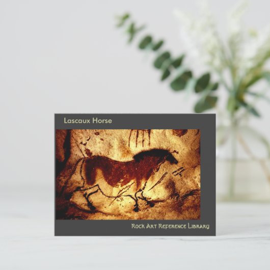 Lascaux Horse Postkarte (Stehend Vorderseite)