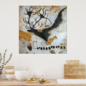 Lascaux Megaloceros Höhlenmalerei Poster (Küche)