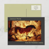 Lascaux-Pferd Postkarte (Vorne/Hinten)
