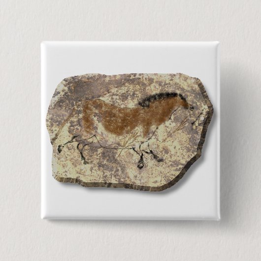 Lascaux Pferdestein Button (Vorderseite)