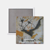 Lascaux-Riesenhirsch Magnet (Vorderseite/Rückseite)