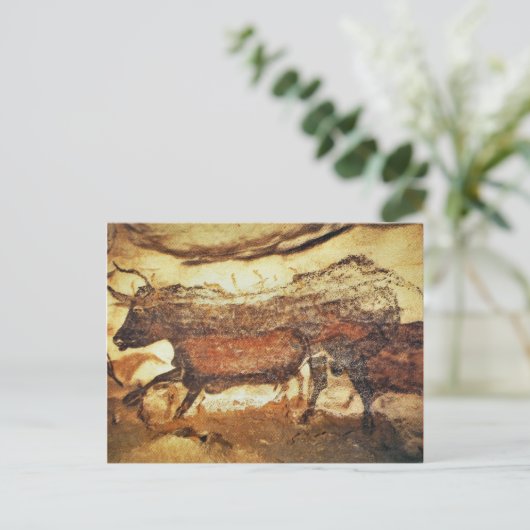 Lascaux Vorhistorische Höhlenmalereien Postkarte (Stehend Vorderseite)