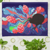 Lase Kiwi-Hop-Explosion Geschirrtuch (Gefaltet)