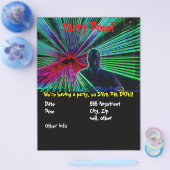 Laser auf DJ Party Flyer (Einzeln)