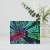 Laser auf DJ-Postkarte Postkarte (Stehend Vorderseite)