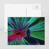 Laser auf DJ-Postkarte Postkarte (Vorne/Hinten)