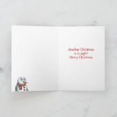 Laser-Augen-Operations-Weihnachtswitz-Papierkarte Feiertagskarte (Innenseite)