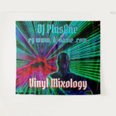 Laser Backlit DJ Set / Gig Wandteppich (Vorderseite (Horizontal))