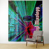 Laser Backlit DJ Set / Gig Wandteppich (Beispiel)