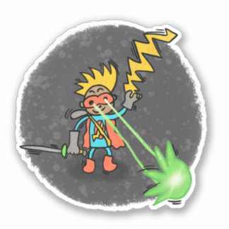 Laser Boy Comic Buchsticker Aufkleber