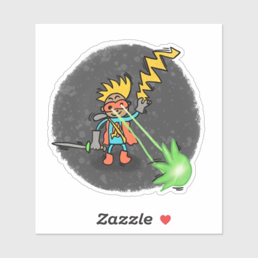 Laser Boy Comic Buchsticker Aufkleber (Blatt)