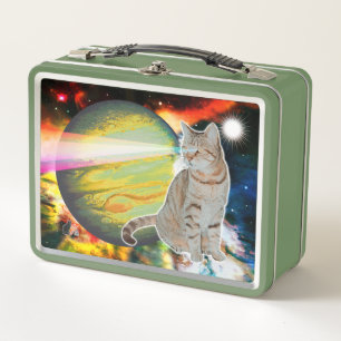 Laser-Cat Mossbody Metall-Lunchbox Metall Brotdose