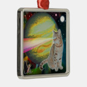 Laser-Cat-Mossbody-Ornament Silbernes Ornament (Rechts)