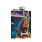 Laser Cat Pizza Party Flachmann (Rechts)