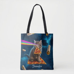 Laser Cat Pizza Party Tasche