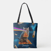 Laser Cat Pizza Party Tasche (Rückseite)